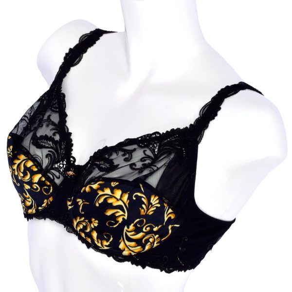 Lise Charmel Underwired Bra Black Gold 36D Fashion