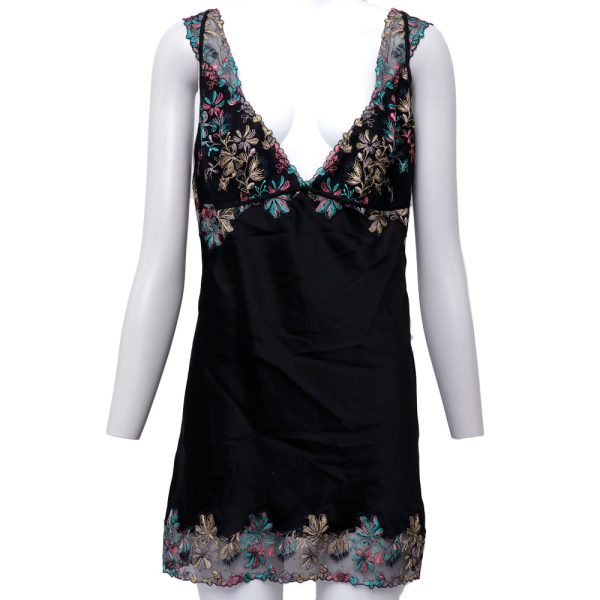 Marjolaine Dalia Silk Nightdress Black Online