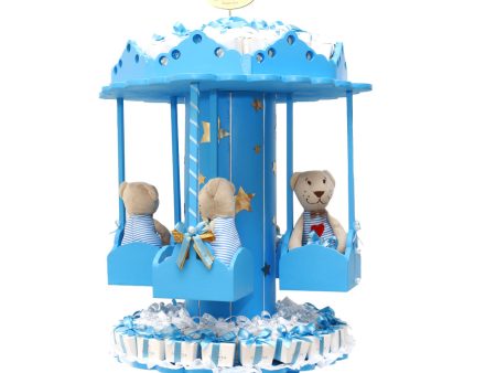 Godiva Blue Baby Shower Stand With Chocolate 2 Layers For Cheap