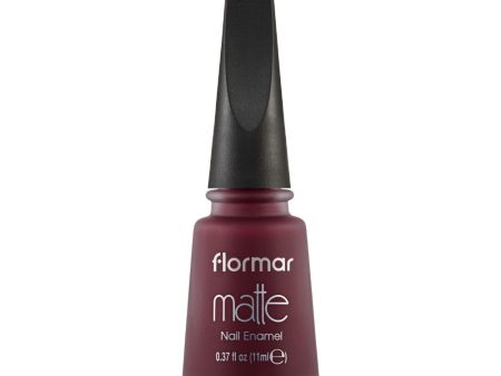 Flormar Matte Nail Enamel M23 Burgundy In Matte - 11ml For Cheap