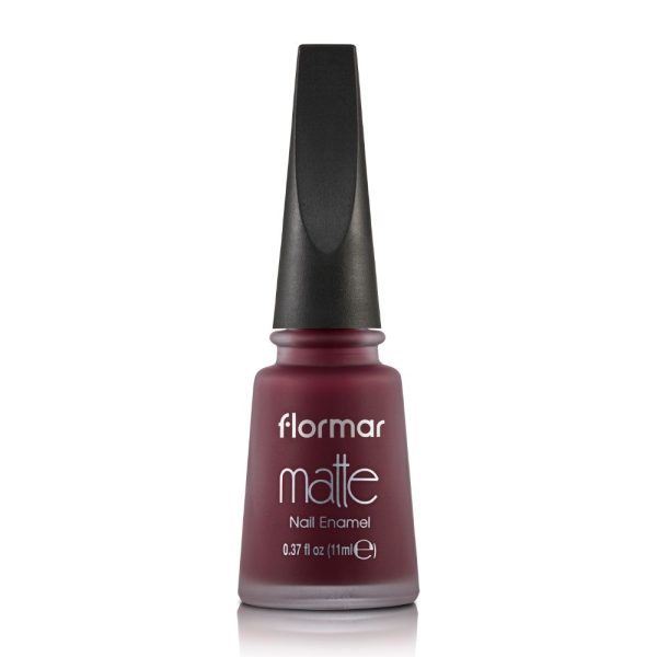 Flormar Matte Nail Enamel M23 Burgundy In Matte - 11ml For Cheap