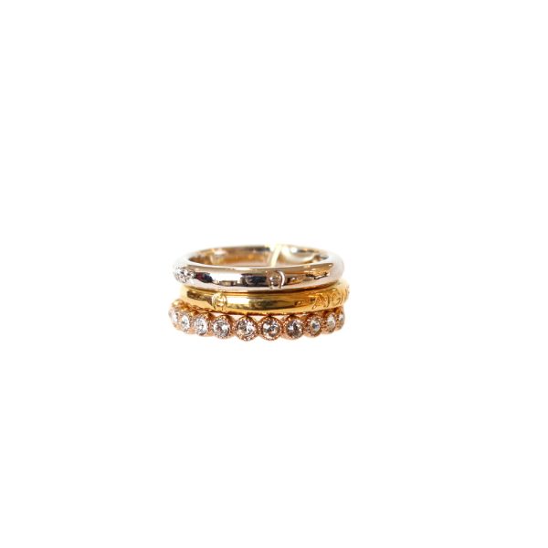 Aigner Three Tone Ring Size 7 Fashion