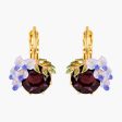 Les Nereides Small Wisteria Flower And Faceted Glass Stone Sleeper Earrings Online Hot Sale