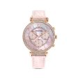 Swarovski Passage Chrono Watch Leather Strap, Pink, Rose-Gold Tone Pvd For Cheap