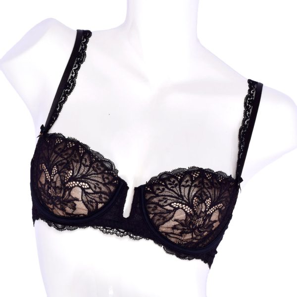 Lise Charmel Underwired Half Cup Bra Black 32C For Cheap