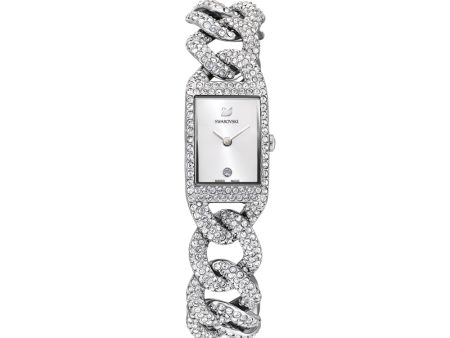 Swarovski Cocktail Watch Full PavÃƒÂ©, Metal Bracelet, Silver Tone, Stainless Steel Cheap