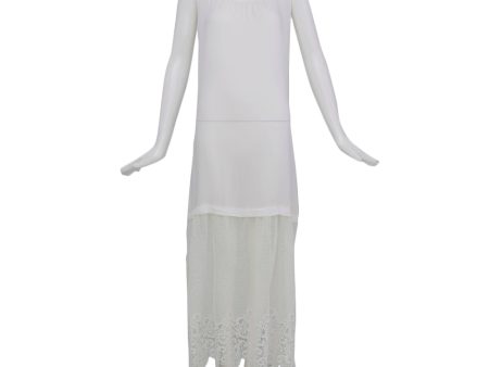 Twinset Sleeveless Dress White Small Online now