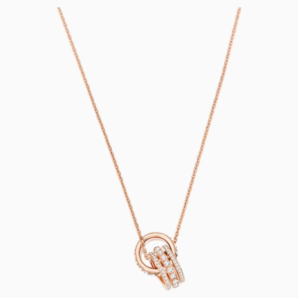 Swarovski Further Pendant White Rose-Gold Tone One Size For Sale