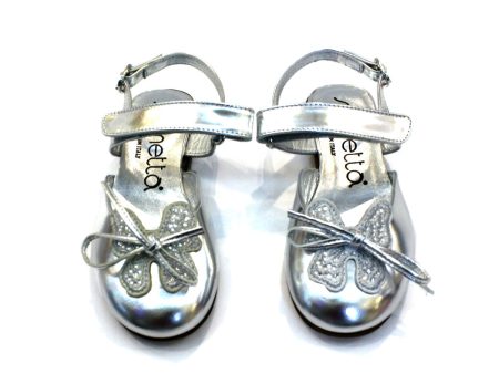 Simonetta Silver Ballerina Sandals For Sale