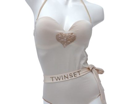 Twinset One-piece Swimsuit Ivory XS Discount