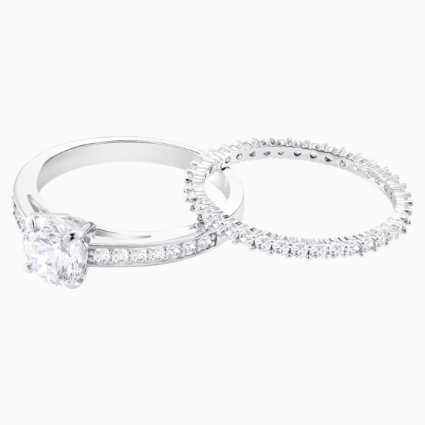 Swarovski Attract Ring Set White Fashion