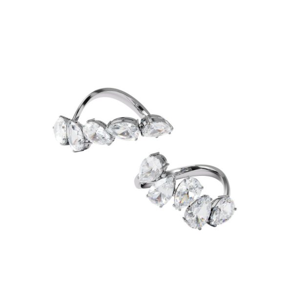 Swarovski Millenia Cocktail Ring Set, White, Rhodium Plated Hot on Sale