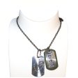 Diesel Men s Necklace Base Metal, Gun Metal Color With 2Pcs. on Sale