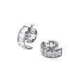 Swarovski Matrix Earrings White, Rhodium Plated Hot on Sale