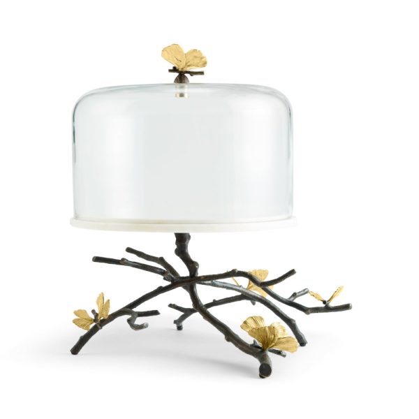 Butterfly Ginkgo Cake Stand Dome Fashion