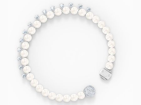 Swarovski Treasure Pearl Bracelet White Medium For Cheap