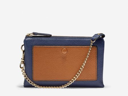 Cole Haan Double Gusset Pouch,Marine Blue Tan,One Size Marine Blue Tansize One Size Online