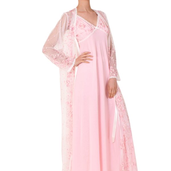 Sally Poppy Night Dress Set Pink Size Medium Pink Online Sale