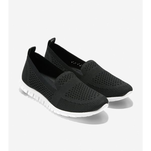 Cole Haan ZERØGRAND Summer Loafer Black Knit on Sale