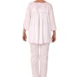 Sally Poppy Pajama Cotton Ivory Pink Cheap