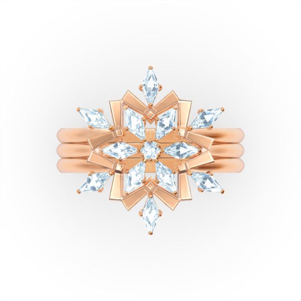 Swarovski Magic Ring Set White, Rose-Gold Tone Plated on Sale