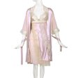 Batista Satin Nightdress 6 Pieces Set  Pink Medium Sale