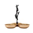 Decorium Nature S Three Section Appetizer Serving, Gold on Sale