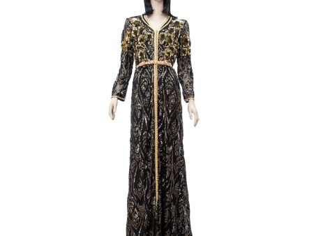 Laylati Caftan Black One Size Cheap