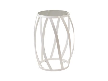 Ethan Allen White Twist Side Table Cheap