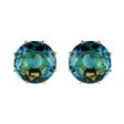 Les Nereides La Diamantine Acqua Azzura Round Stone Post Earrings Cheap