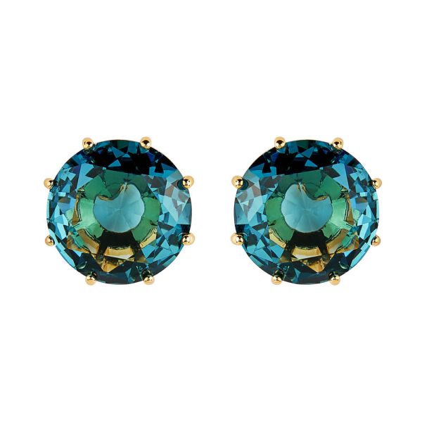 Les Nereides La Diamantine Acqua Azzura Round Stone Post Earrings Cheap