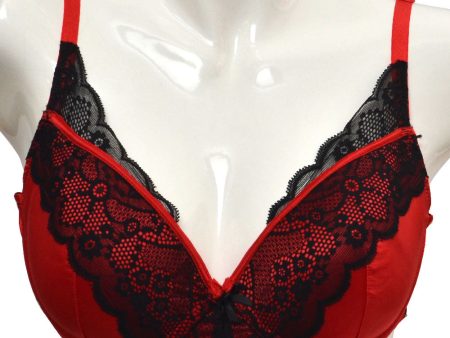 Yamamay Padded Balcony Bra Red Sale