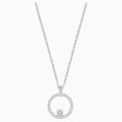 Swarovski Creativity Circle Pendant White, Rhodium Plated on Sale