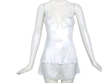 Batista Satin Nightdress 6 Pieces Set White Medium For Cheap