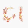 Les Nereides Japanese Cherry Blossom And Goldren Branch Hoop Earrings Sale