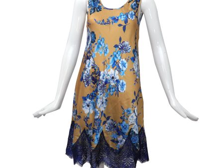 Twinset Wide-straps Dress  Floral Blue Medium Supply