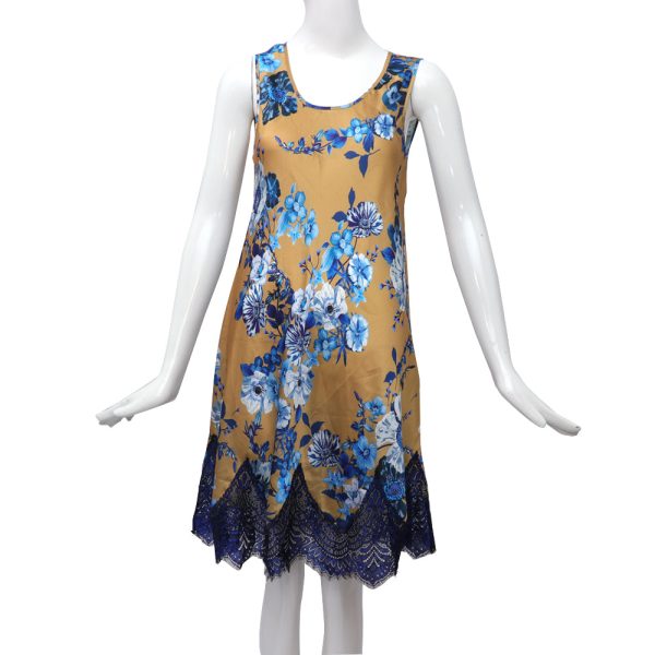 Twinset Wide-straps Dress  Floral Blue Medium Supply