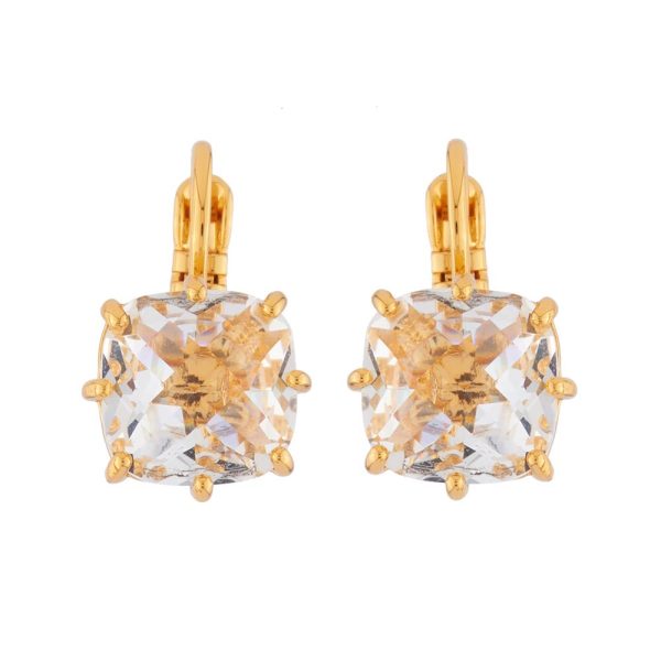 Les Nereides Square Stone La Diamantine Dormeuses Earrings Online Sale