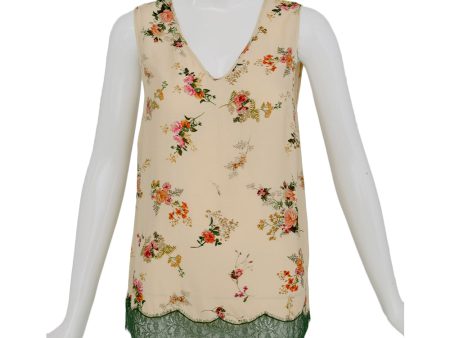 Twinset Sleeveless Top Nude  Floral Small For Cheap