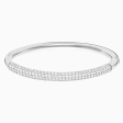 Swarovski Stone Bangle White Rose-Gold Tone Online