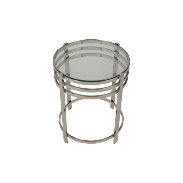 Ethan Allen Nickel Side Table Discount