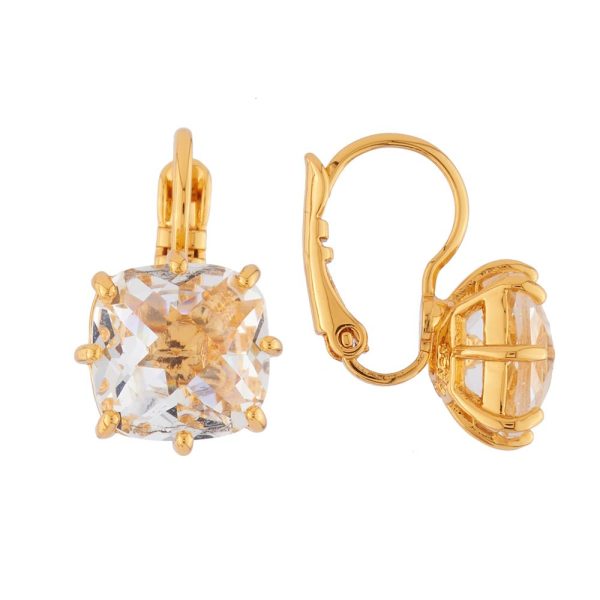 Les Nereides Square Stone La Diamantine Dormeuses Earrings Online Sale