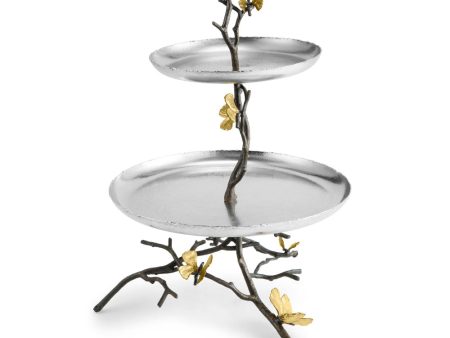 Butterfly Ginkgo 2 Tier Etagere Online Sale