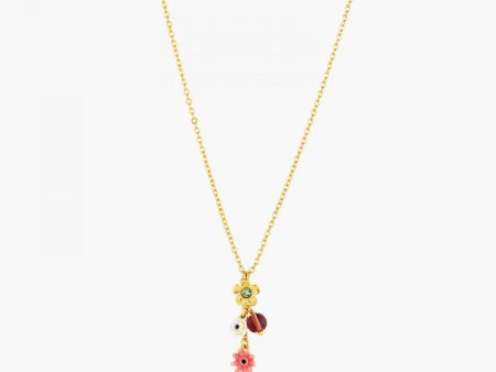 Les Nereides Poppy Flowers And Small Acorn Pendant Necklace Discount