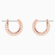 Swarovski Stone Pierced Earrings Pink, Rose-Gold Tone Plated Fashion