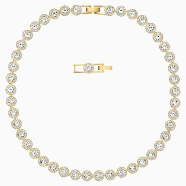 Swarovski Angelic Necklace White, Gold-Tone Plated Online now