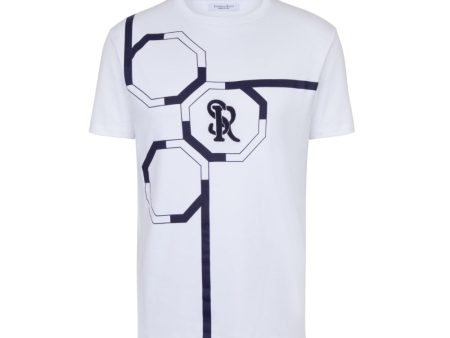 Stefano Ricci White Crewneck T-Shirt For Cheap