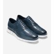 Cole Haan ZERØGRAND Wingtip Oxford Deep Navy Leather Online Sale