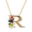 Les Nereides Blossoming Alphabet Necklace Letter R Cheap