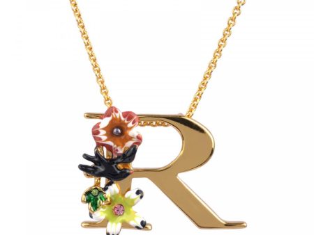 Les Nereides Blossoming Alphabet Necklace Letter R Cheap